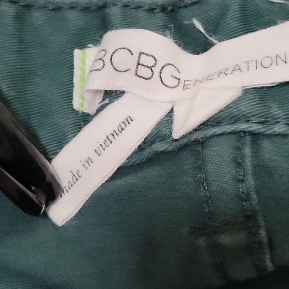 BCBG Generation Jeans Womens Size 24 Skinny Low Rise Green Denim Pants - Picture 6 of 8